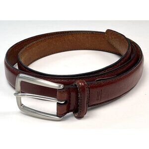 PERRY ELLIS Mens SIZE 42 / 105 Brown Leather Full Grain Cowhide 1" Classic BELT